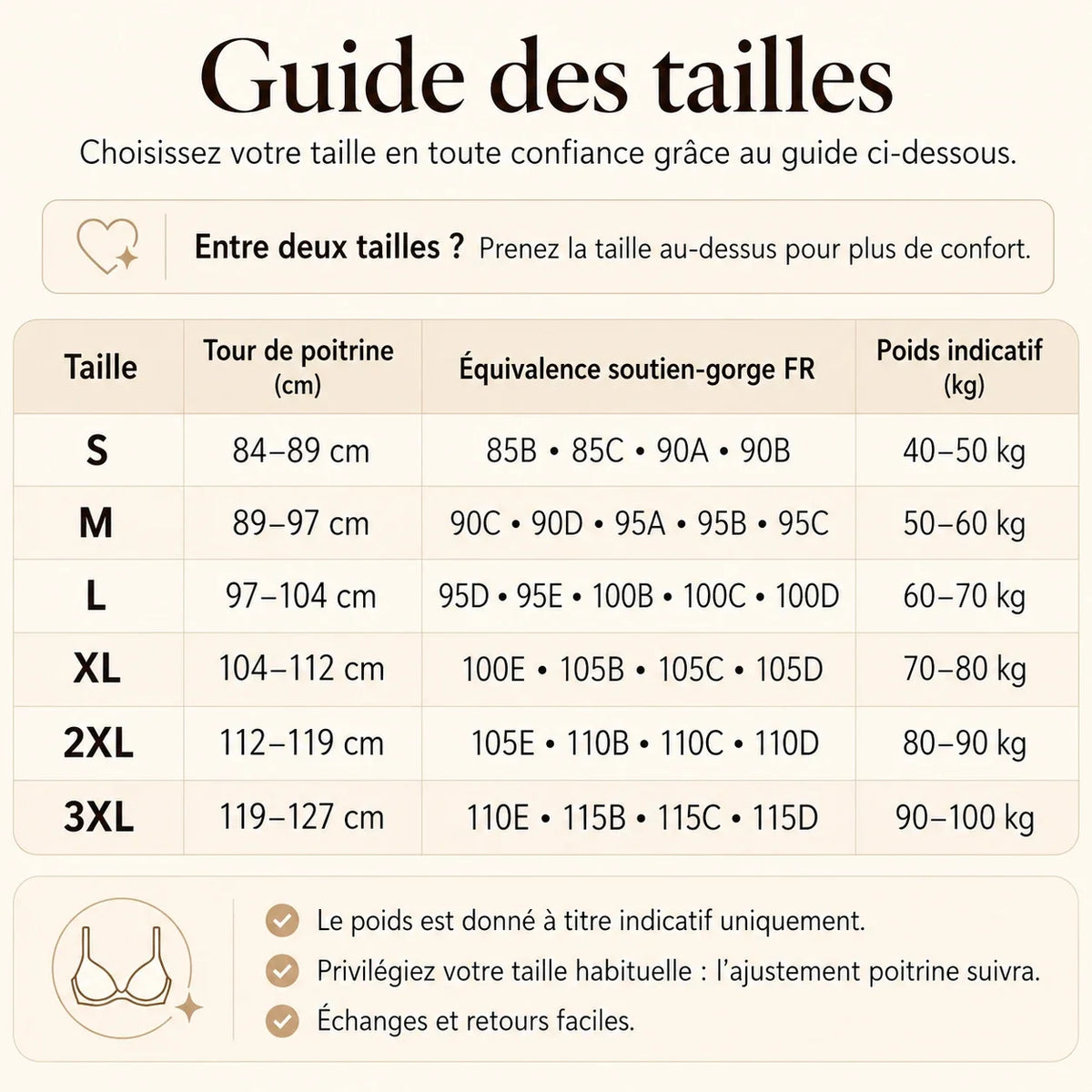 Femmes de tous âges en débardeur soutien-gorge intégré noir, beige, rose, bordeaux